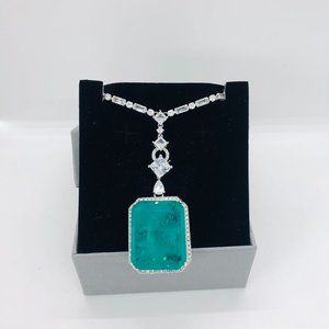 Forest Green Emerald Necklace Pendant Necklace Jewelry Gifts Trending May